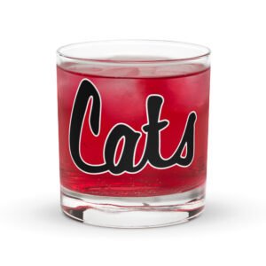 Cats Rocks Glass